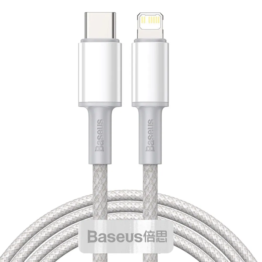 kabel-usb-typ-c-lightning-dla-iphone-20w-2m-nylonowy-bialy-baseus-stan-nowy