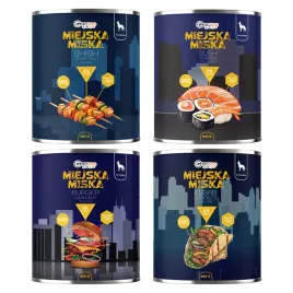 gaczoo-miejska-miska-bezzbozowa-karma-mokra-dla-psa-mix-smakow-4-x-800g