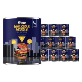 karma-mokra-dla-psa-miejska-miska-gaczoo-burger-wolowy-12-x-800g-bez-zboz