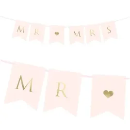 baner-mr-and-mrs-rozowy-partydeco-85-cm