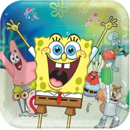 talerzyki-papierowe-spongebob-kwadratowe-amscan-23-cm-8-szt