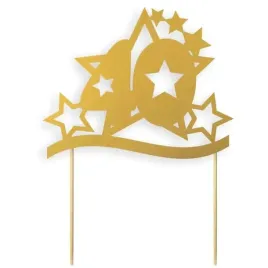 topper-papierowy-40-urodziny-stars-zlota-17-cm