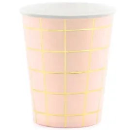 kubeczki-papierowe-kratka-rozowe-jasne-partydeco-200-ml-6-szt