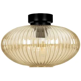 lampa-sufitowa-drop-e27-czarna-bursztynowa-30cm