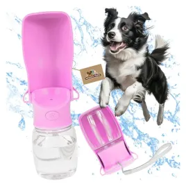 bidon-dla-psa-na-wode-z-miska-skladany-2w1-turystyczna-butelka-na-lato