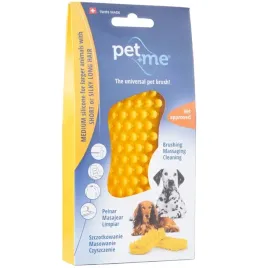 szczotka-dla-psa-pet-me-medium-silicone-yellow