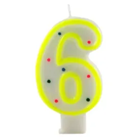 swieczka-na-tort-cyfra-6-kropki-zolta-tamipol-75-cm