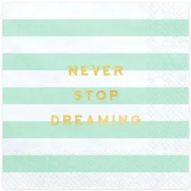serwetki-yummy-never-stop-dreaming-mietowy-partydeco-33-cm-20-szt