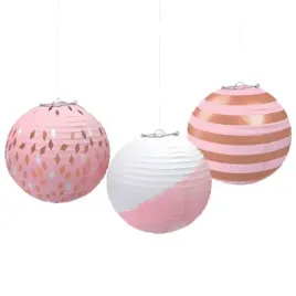 lampion-papierowy-rozowo-zlote-urodziny-mix-amscan