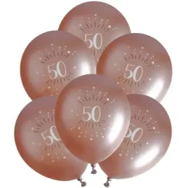 balony-sparkling-liczba-50-rozowe-zloto-santex-12-6-szt