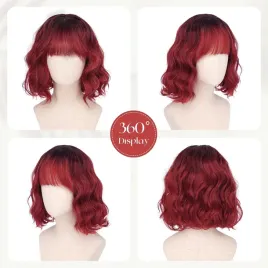 peruka-syntetyczna-bordowy-bob-z-grzywka-falowane-wlosy-ombre