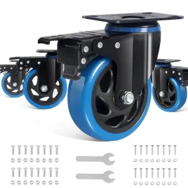 baolihui-4-sztuki-niebieskie-kola-jezdne-100-mm-obrotowe-z-hamulcem-600-kg