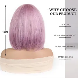 peruka-syntetyczna-rozowa-bob-z-grzywka-proste-wlosy
