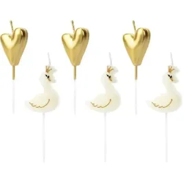 swieczki-na-tort-lovely-swan-labedz-mix-partydeco-35-4-cm-6-sz