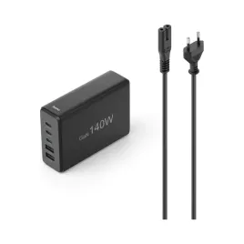 ladowarka-usb-stacja-ladujaca-hama-140w-3x-usb-c-2x-usb-a-gan-qc-pa-czarna