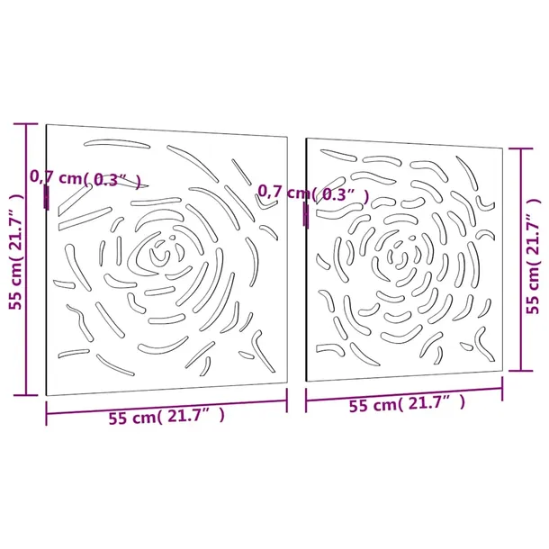 ozdoba-scienna-roza-55x55x07-cm-rdzawy-kod-producenta-ze-824507-stan-nowy
