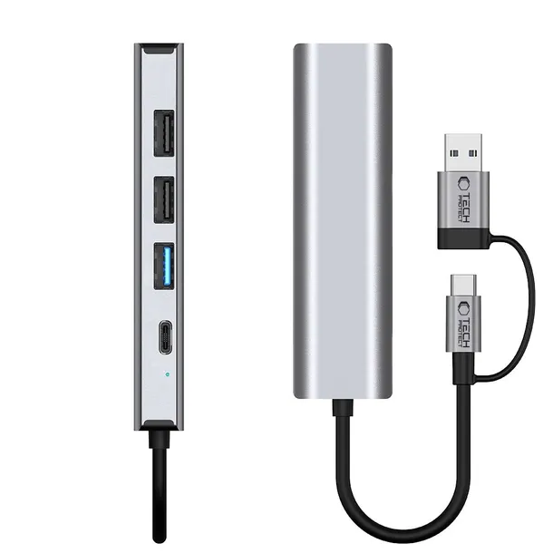 adapter-tech-protect-hb03-5in1-dla-komputerow-usb-c-i-usb-a-aluminium-stan-nowy-model-hb03