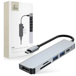 adapter-usb-c-6w1-dla-laptopow-tech-protect-v4-aluminium-11-3cm