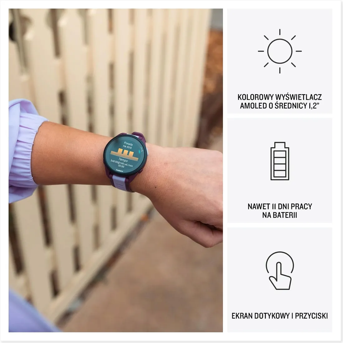smartwatch-garmin-forerunner-165-fioletowy