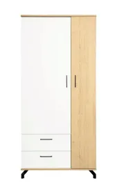 szafa-dwudrzwiowa-90cm-bialy-biszkoptowy-mati-1