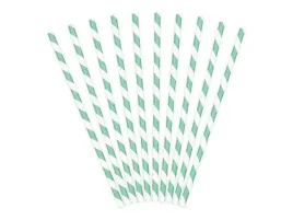 slomki-papierowe-w-paski-turkusowy-partydeco-195-cm-10-szt