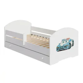 lozko-dzieciece-140x70-jednoosobowe-biale-barierka-szuflada-policja-luk