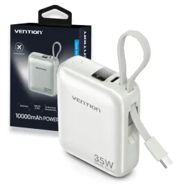 powerbank-vention-10000mah-35w-pd-z-wbudowanym-kablem-usb-c-bezowy
