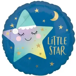 balon-foliowy-little-star-niebieski-amscan-18-rnd