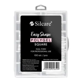 silcare-easy-shape-polygel-formy-do-akrylozelu-clear-dual-square-100szt