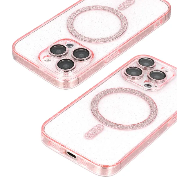 glitter-magsafe-case-do-iphone-17-pro-max-rozowy-clear-stan-nowy-dedykowany-model-iphone-17-pro-max