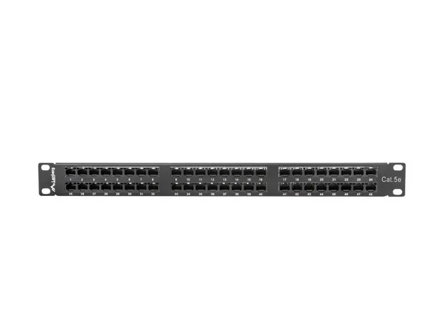 patch-panel-48-port-1u-kat-5e-czarny-kod-producenta-ppu5-1048-b