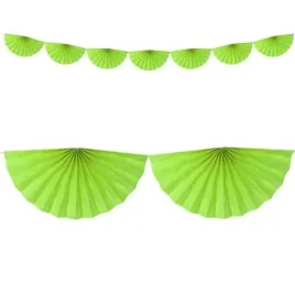 girlanda-bibulowa-rozety-zielone-jabluszko-partydeco-300-cm