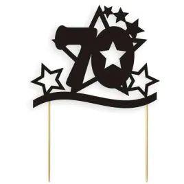 topper-papierowy-urodziny-70-stars-czarna-17-cm