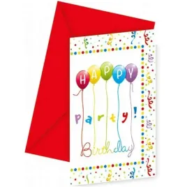 zaproszenia-z-kopertami-happy-birthday-balony-procos-6-szt