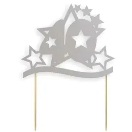topper-papierowy-urodziny-40-stars-srebrna-17-cm