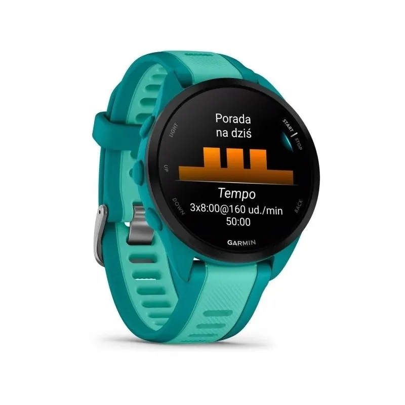smartwatch-garmin-forerunner-165-zielony-material-paska-guma