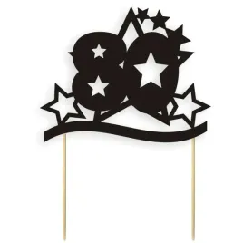 topper-papierowy-urodziny-80-stars-czarna-17-cm