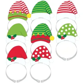 opaska-party-swiety-mikolaj-i-elf-amscan-8-szt
