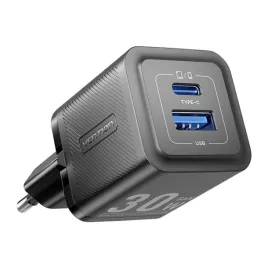vention-ladowarka-sieciowa-usb-typ-c-usb-typ-a-30w-quick-charge-gan-iii