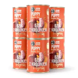 john-dog-karma-szczeniak-dzik-krolik-dynia-6x400g