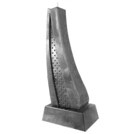 swieca-zagiel-szary-metalik-candellana-23-x-8-cm