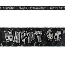 baner-tasma-urodziny-90-czarny-glitz-unique-365-cm