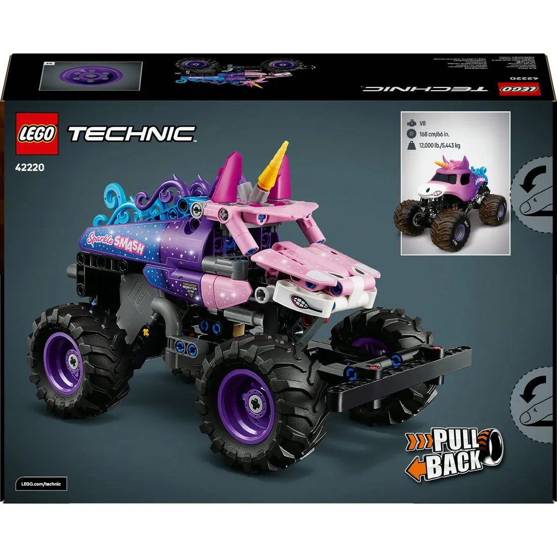 lego-technic-42220-monster-jam-sparkle-smash-z-napedem-typu-pull-back