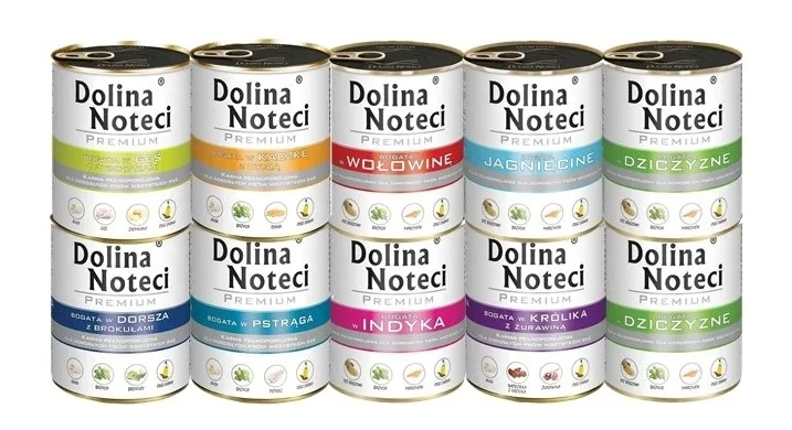 DOLINA NOTECI PREMIUM Mokra karma dla psa MIX smaków 10x800g bez kurczaka