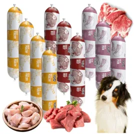 mokra-karma-dla-psa-70percent-miesa-mix-smakow-kielbasa-baton-pasztet-10x-900g