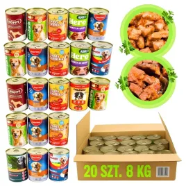 karma-mokra-dla-psa-puszka-duzy-pakiet-mieszany-mix-smakow-20-szt-x-400g