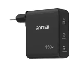 unitek-czarna-ladowarka-gan-2-porty-usb-c-1x-usb-a-140w