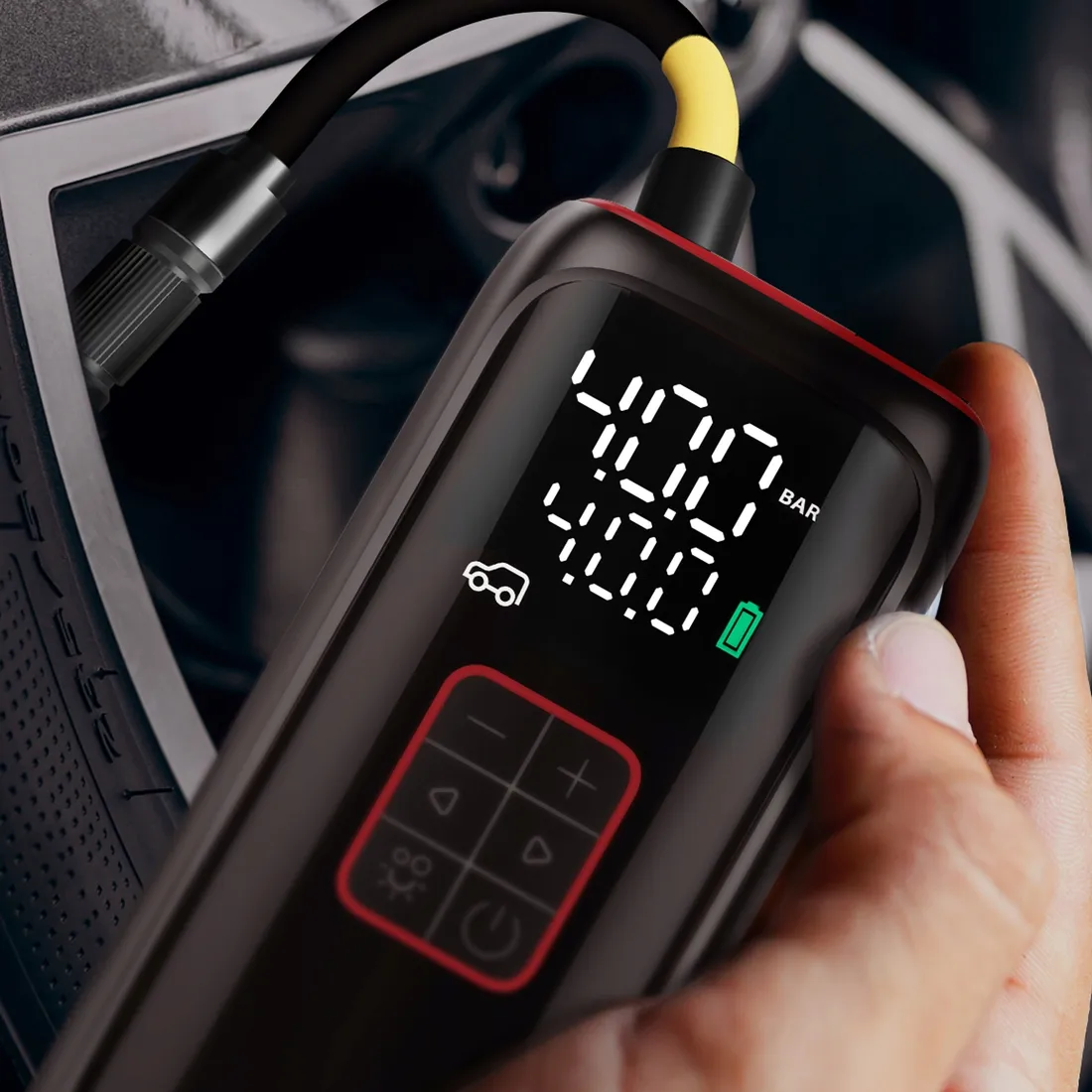 bezprzewodowa-pompka-elektryczna-samochodowa-kompresor-xblitz-airmaster-waga-z-opakowaniem-0-15-kg