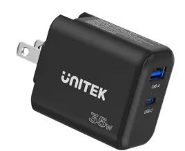 unitek-ladowarka-gan-pd-35w-usb-c-usb-a-czarna