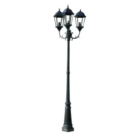 lampa-ogrodowa-230-cm-ciemnozielona-czarna-3-klosze-e27